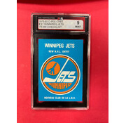 O-PEE-CHEE 1979-80 O-PEE-CHEE WINNIPEG JETS TEAM LOGO CHECKLIST KSA GRADED 9
