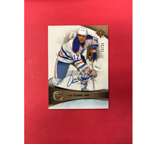 UPPER DECK 2022-23 UPPER DECK ULTIMATE JARI KURRI ULTIMATE SIGNATURE GOLD /35