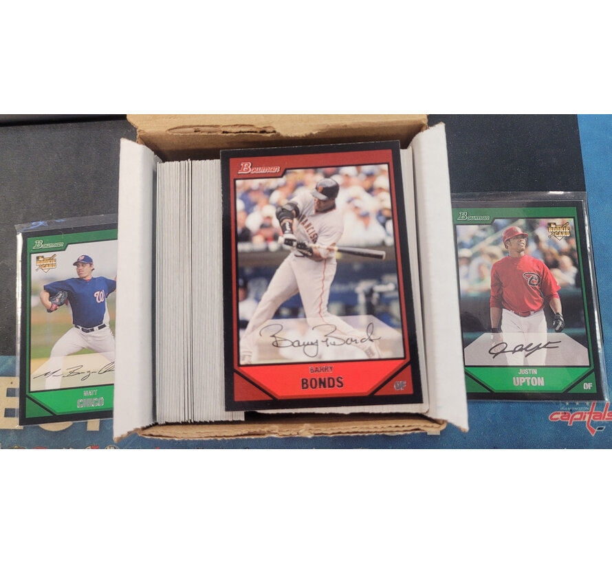 2007 BOWMAN DRAFT PICKS & PROSPECTS NEAR COMPLETE SET (164/165) MISSING FREDDIE FREEMAN + SP #237 BARRY BONDS