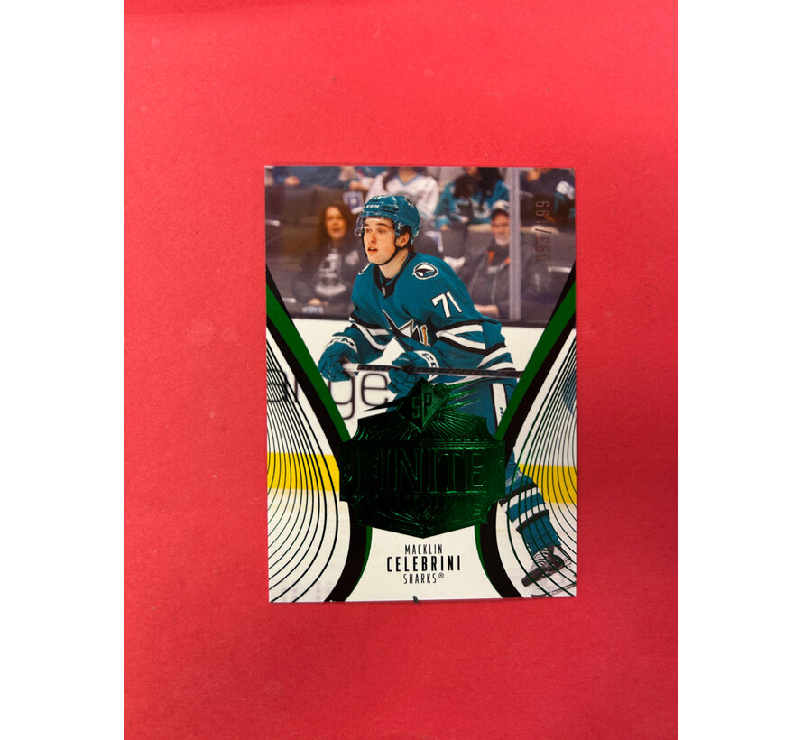 2025-26 UPPER DECK SPX MACKLIN CELEBRINI GREEN FINITE /199