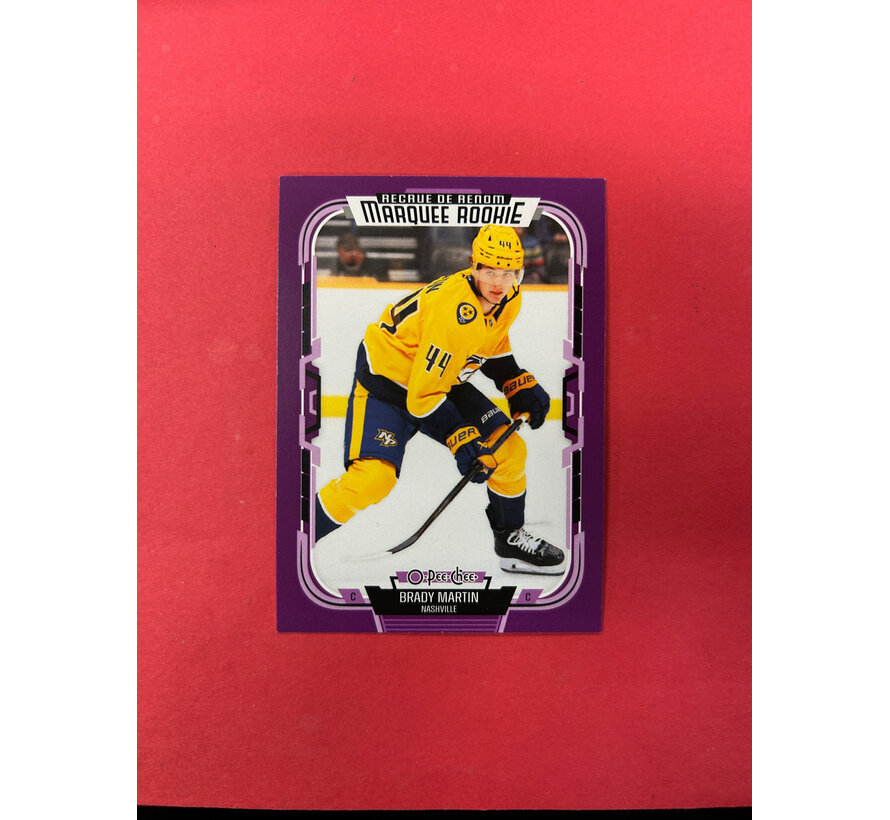 2025-26 O-PEE-CHEE BRADY MARTIN MARQUEE ROOKIES PURPLE /49