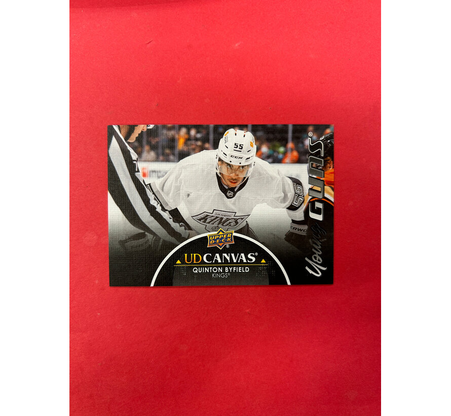 2021-22 UPPER DECK SERIES 1 QUINTON BYFIELD YOUNG GUNS CANVAS BLACK