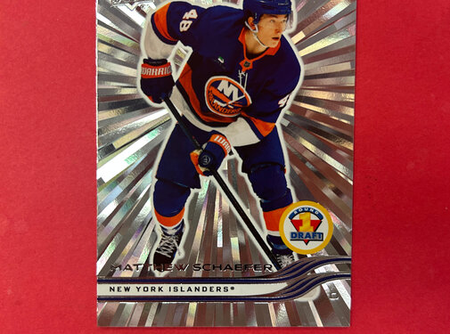 UPPER DECK 2025-26 UPPER DECK EXTENDED MATTHEW SCHAEFER 1ST DRAFT OUTBURST