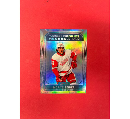 UPPER DECK 2021-22 OPC PLATINUM MORITZ SEIDER MARQUEE ROOKIES ARCTIC FREEZE /99