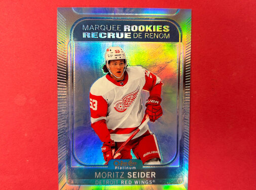 UPPER DECK 2021-22 OPC PLATINUM MORITZ SEIDER MARQUEE ROOKIES ARCTIC FREEZE /99