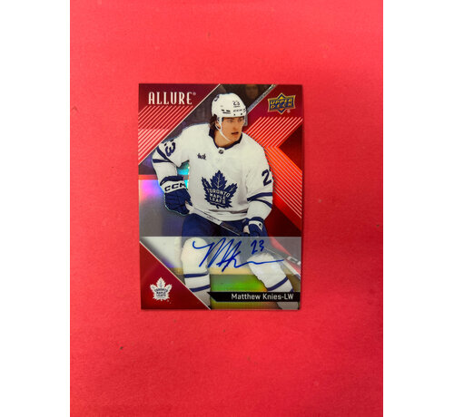 UPPER DECK 2024-25 UPPER DECK ALLURE MATTHEW KNIES RED RAINBOW AUTO