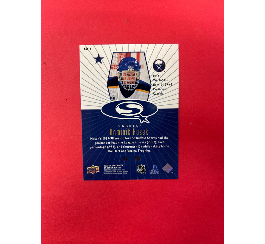 2023-24 UPPER DECK SYNERGY DOMINIK HASEK STARQUEST /199