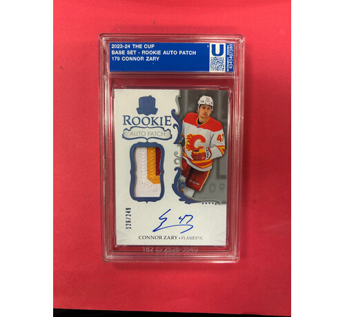 UPPER DECK 2023-24 UPPER DECK THE CUP CONNOR ZARY ROOKIE PATCH AUTO /249