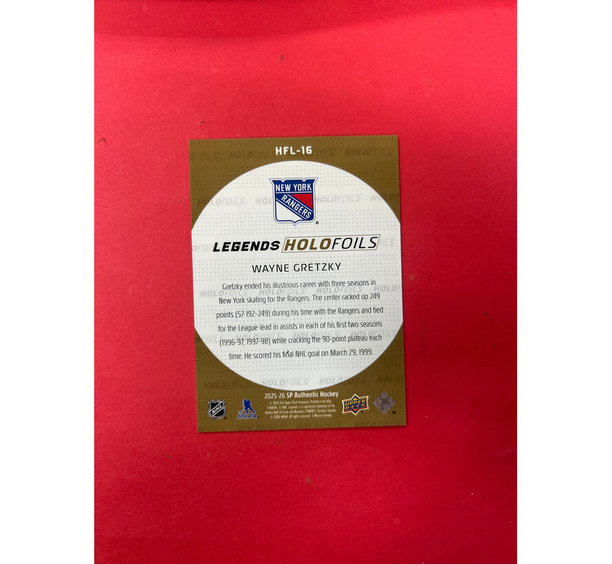 2025-26 UPPER DECK SPA WAYNE GRETZKY LEGENDS HOLOFOILS SP