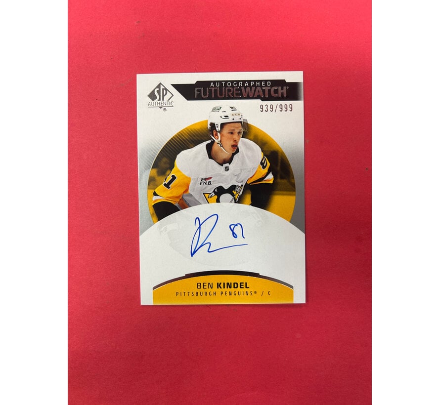 2025-26 SP AUTHENTIC BEN KINDEL FUTURE WATCH AUTOGRAPH /999