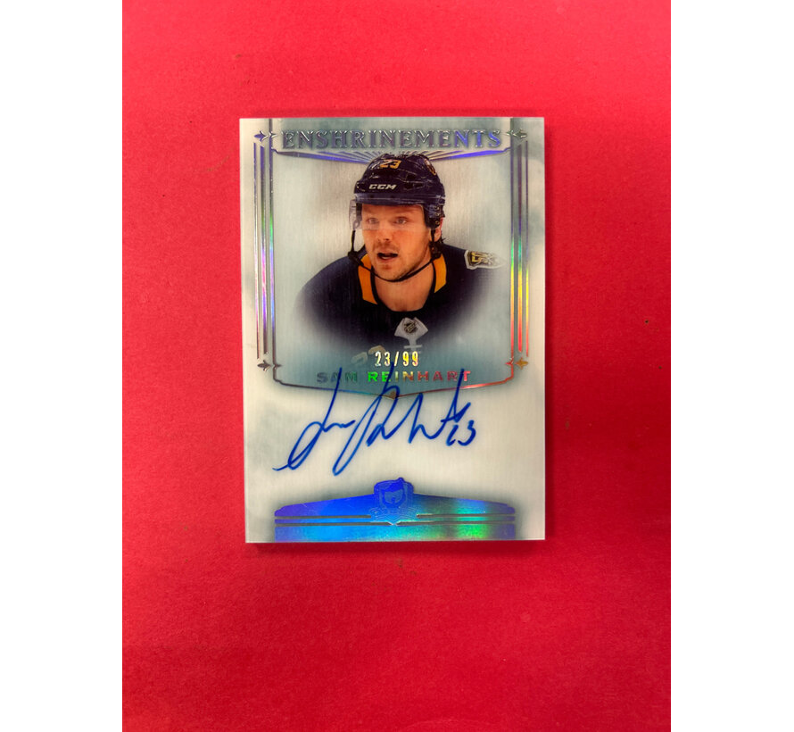 2019-20 UPPER DECK THE CUP SAM REINHART ENSHRIMENTS AUTOGRAPH /99
