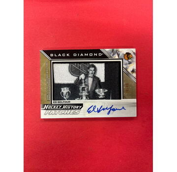 UPPER DECK 2025-26 UPPER DECK BLACK DIAMOND ED BELFOUR HOCKEY HISTORY PATCHES AUTO /49