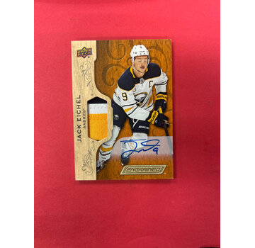 UPPER DECK 2018-19 UPPER DECK ENGRAINED JAKC EICHEL PATCH AUTO /25