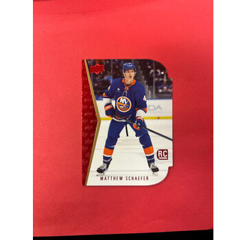 UPPER DECK 2025-26 UPPER DECK SERIES 2 MATTHEW SCHAEFER 96' DIE CUT RED