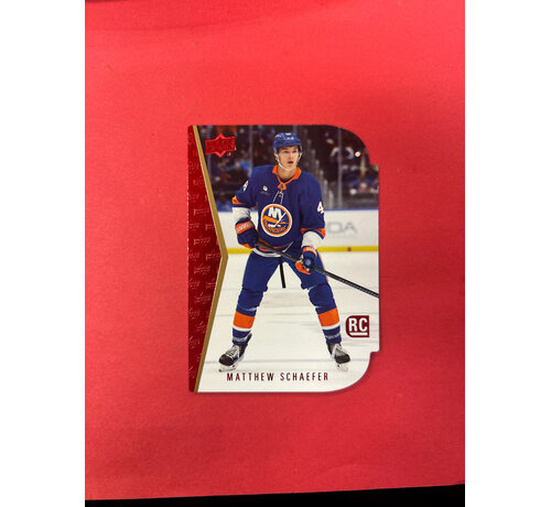 UPPER DECK 2025-26 UPPER DECK SERIES 2 MATTHEW SCHAEFER 96' DIE CUT RED