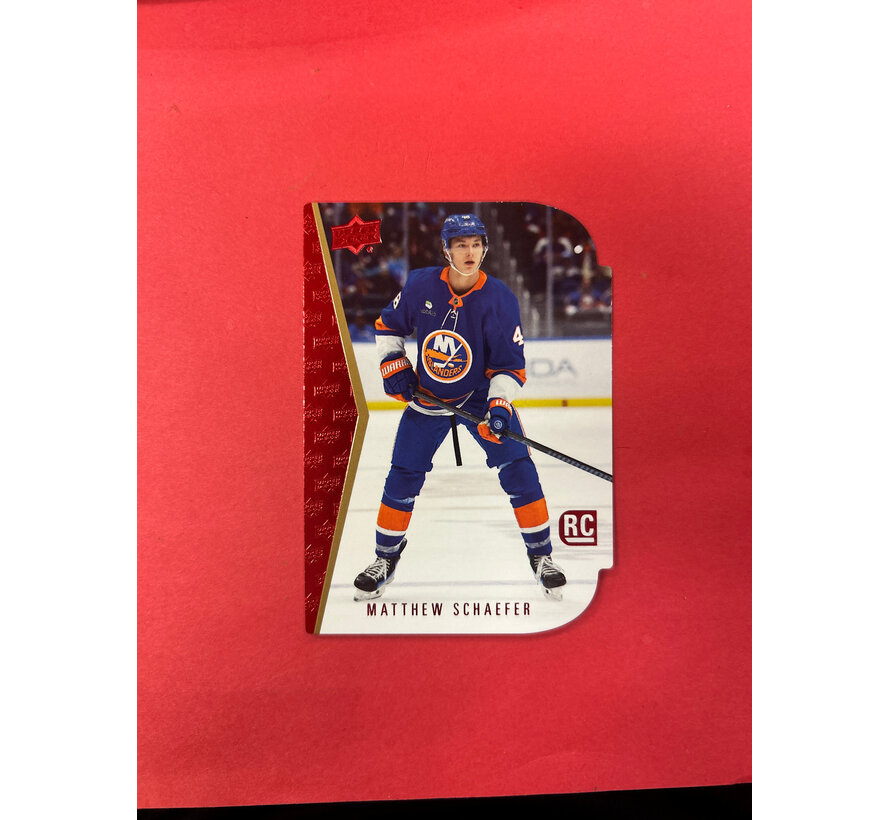 2025-26 UPPER DECK SERIES 2 MATTHEW SCHAEFER 96' DIE CUT RED