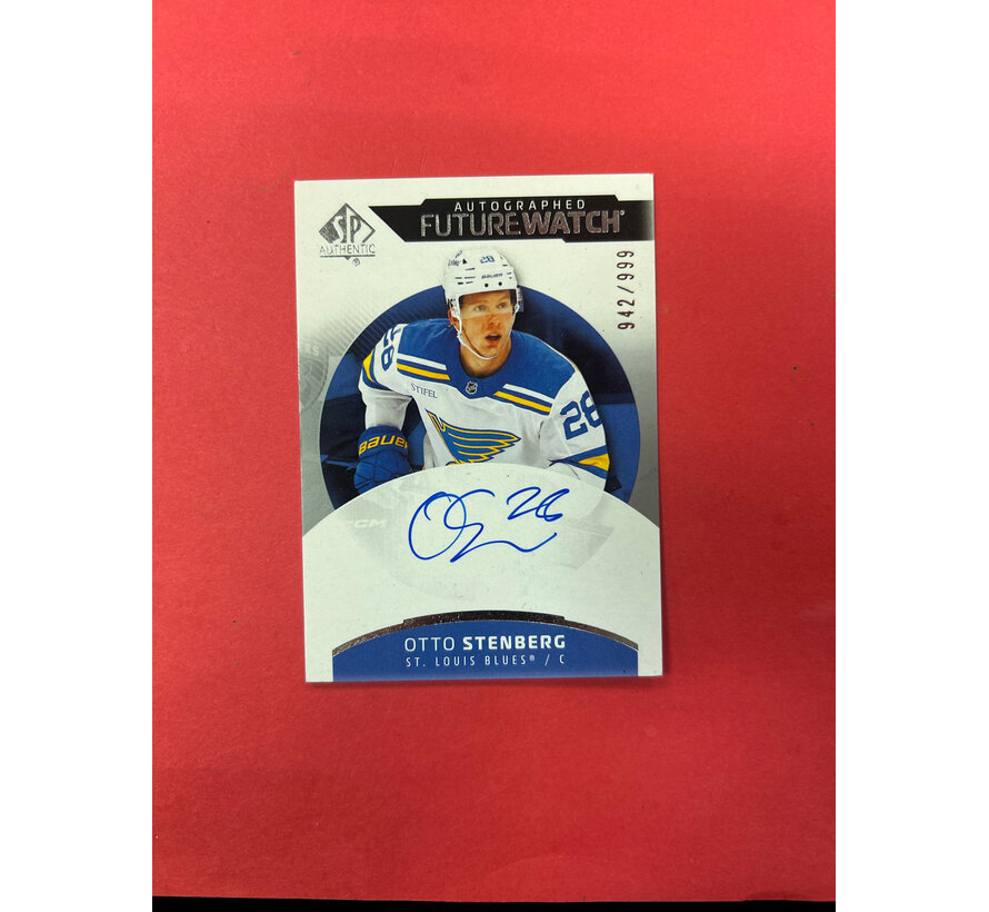 2025-26 SP AUTHENTIC OTTO STENBURG FUTURE WATCH AUTOGRAPH /999