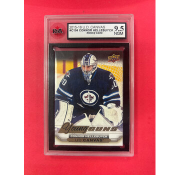 UPPER DECK 2015-16 UPPER DECK CONNOR HELLEBUYCK YOUNG GUNS CANVAS KSA GRADED 9.5