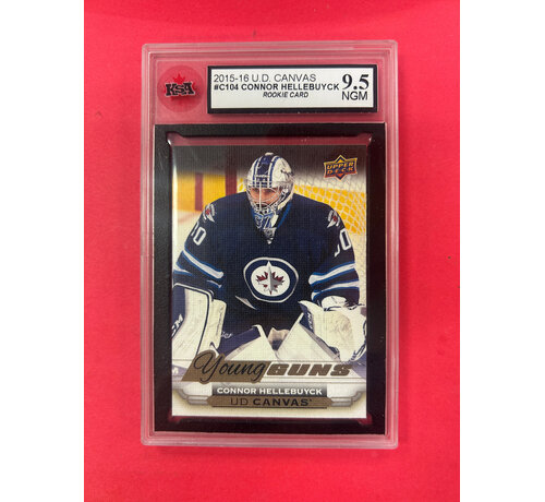 UPPER DECK 2015-16 UPPER DECK CONNOR HELLEBUYCK YOUNG GUNS CANVAS KSA GRADED 9.5