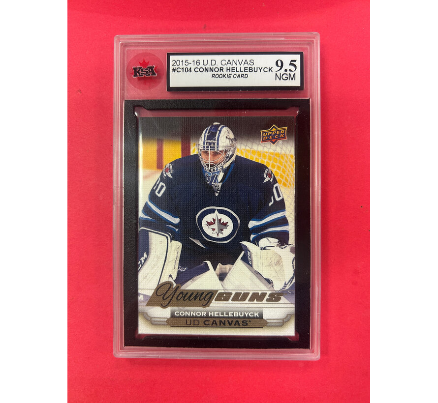 2015-16 UPPER DECK CONNOR HELLEBUYCK YOUNG GUNS CANVAS KSA GRADED 9.5