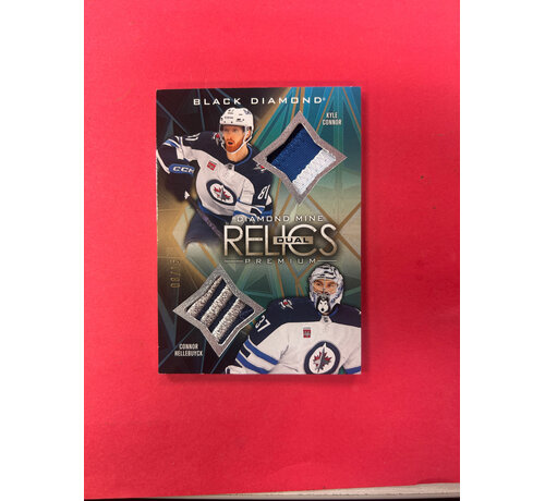 UPPER DECK 2024-25 UPPER DECK BLACK DIAMOND CONNOR/ HELLEBUYCK DUAL STAR PATCHES /15