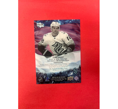 UPPER DECK 2022-23 UPPER DECK ICE SHANE WRIGHT ICE PREMIERES AUTO /25