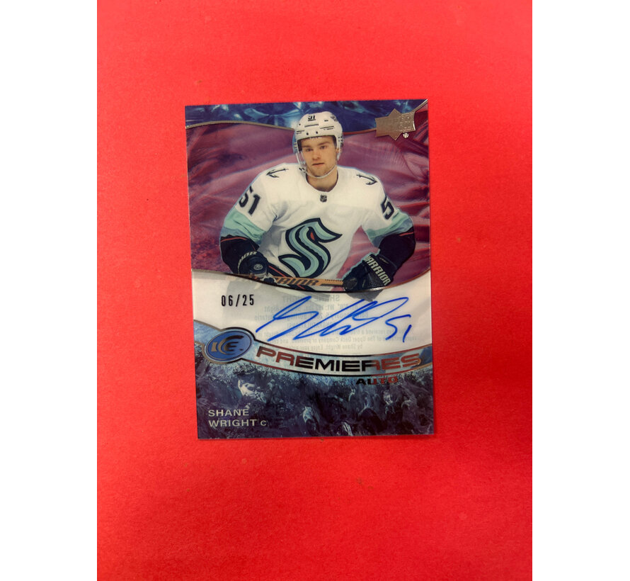 2022-23 UPPER DECK ICE SHANE WRIGHT ICE PREMIERES AUTO /25