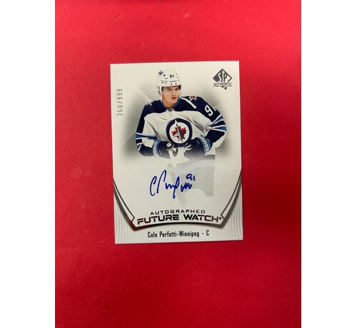 UPPER DECK 2021-22 SP AUTHENTIC COLE PERFETTI FUTURE WATCH AUTO /999