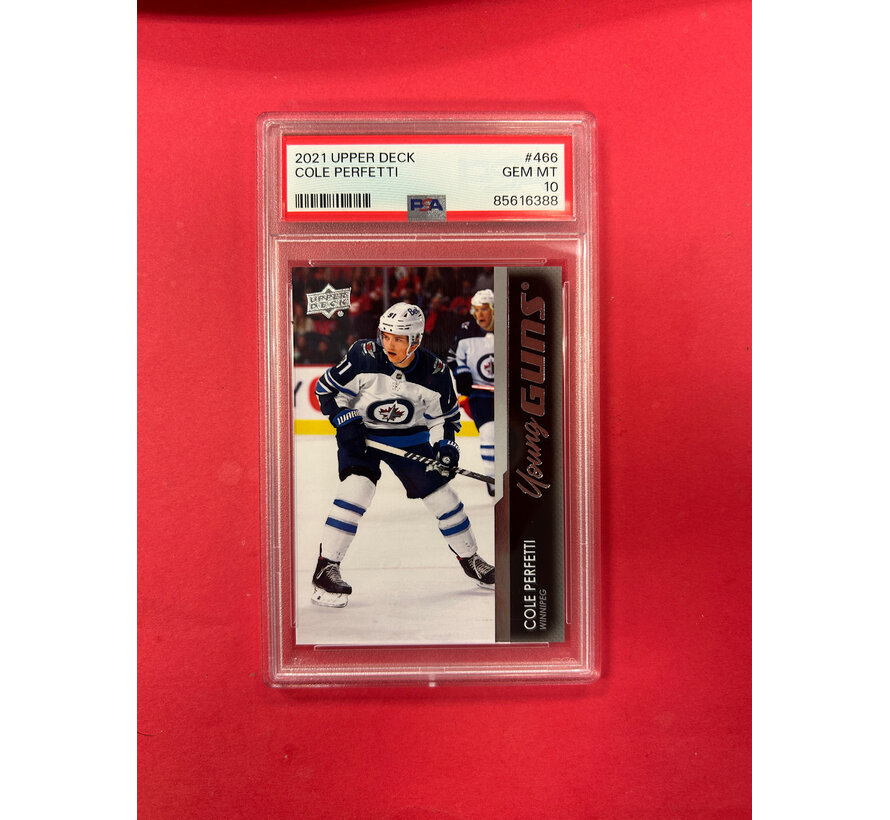 2021-22 UPPER DECK COLE PERFETTI YOUNG GUNS PSA GRADED 10