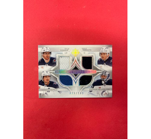 UPPER DECK 2023-24 UPPER DECK ULTIMATE WINNIPEG JETS QUAD MATERIALS /149