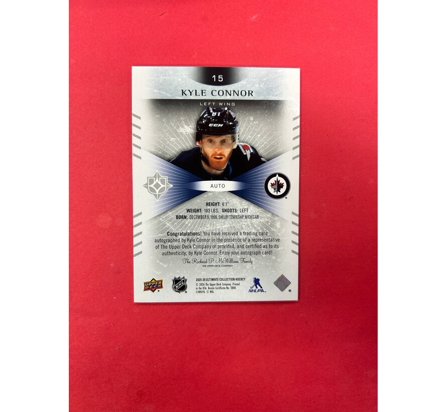 2025-26 UPPER DECK ULTIMATE KYLE CONNOR AUTOGRAPH
