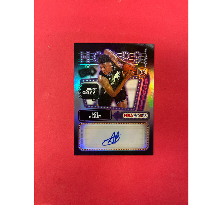 2026 TOPPS NBA HOOPS ACE BAILEY ROOKIE FIRST SIGNS AUTOGRAPH