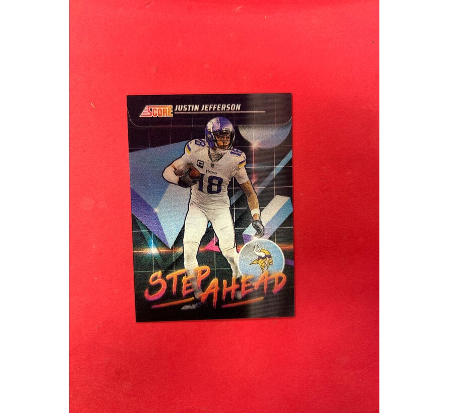 2025 PANINI SCORE JUSTIN JEFFERSON STEP AHEAD LENTICULAR