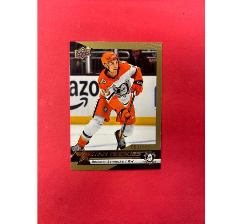 UPPER DECK 2025-26 UPPER DECK STAR ROOKIES BOX SET BECKETT SENNECKE GOLD /249
