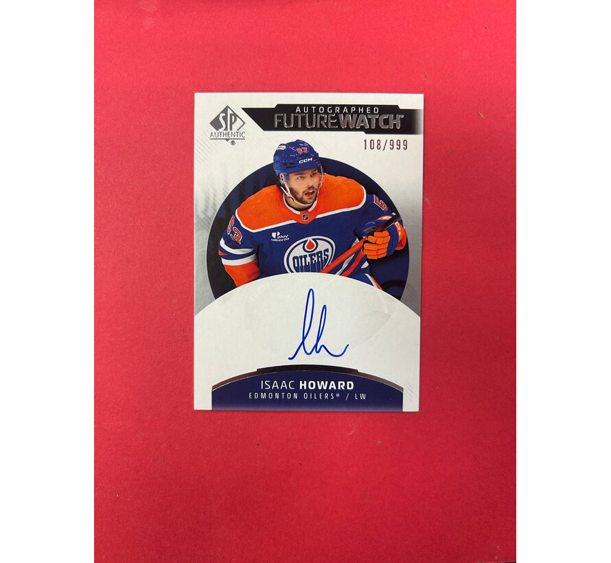 2025-26 SP AUTHENTIC ISAAC HOWARD FUTURE WATCH AUTOGRAPH /999