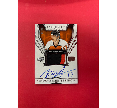 UPPER DECK 2024-25 UPPER DECK EXQUISITE ROD BRIND'AMOUR ENDORSMENTS RELICS /50