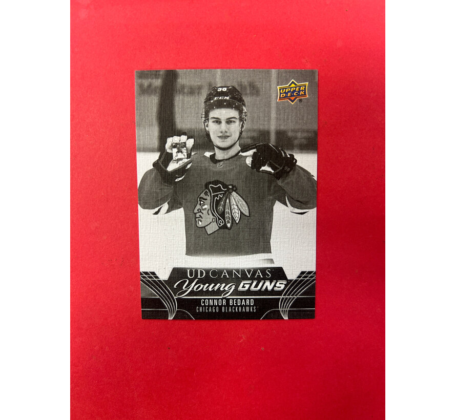 2023-24 UPPER DECK EXTENDED CONNOR BEDARD YOUNG GUNS CANVAS BLACK