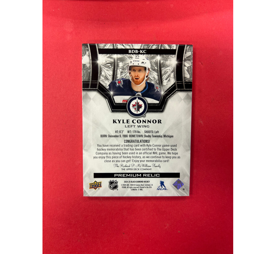 2024-25 UPPER DECK BLACK DIAMOND KYLE CONNOR PREMIUM PATCH /50