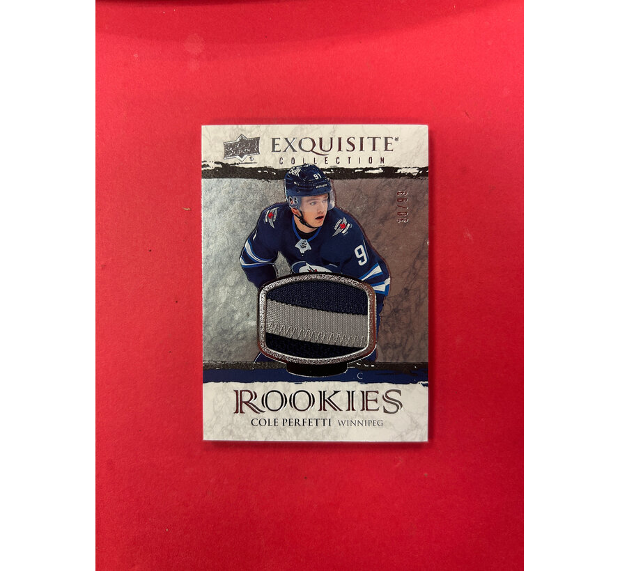 2021-22 UPPER DECK EXQUISITE COLLECTION COLE PERFETTI ROOKIES PATCH /99
