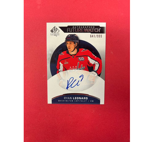 UPPER DECK 2025-26 SP AUTHENTIC RYAN LEONARD FUTURE WATCH AUTOGRAPH /999