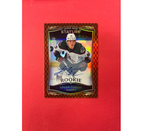 UPPER DECK 2023-24 UPPER DECK STATURE LOGAN COOLEY ROOKIE AUTOGRAPH /50