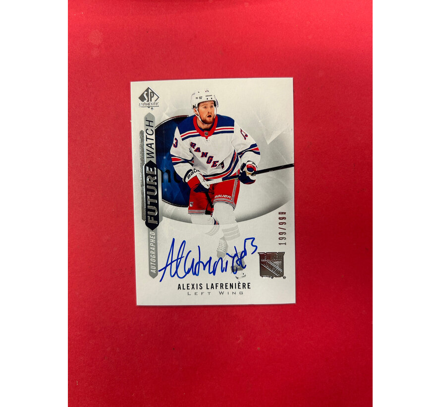 2020-21 SP AUTHENTIC ALEXIS LAFRENIERE FUTURE WATCH AUTOGRAPH /999