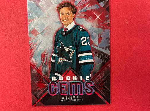 UPPER DECK 2024-25 UPPER DECK BLACK DIAMOND WILL SMITH ROOKIE GEMS RUBY /100