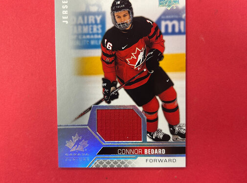 UPPER DECK 2022 UPPER DECK TEAM CANADA CONNOR BEDARD JERSEY