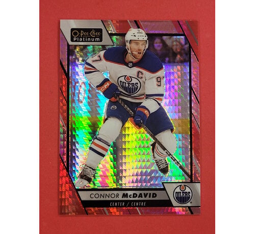 UPPER DECK 2023-24 OPC PLATINUM RED PRISM CONNOR McDAVID /199 #100