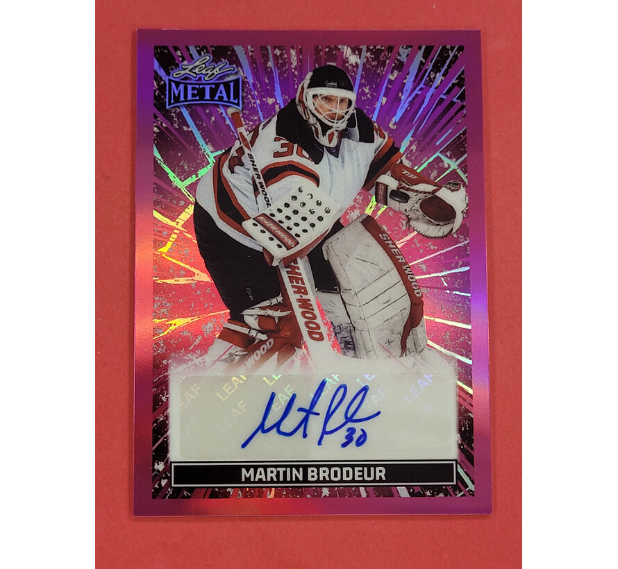 2026 LEAF METAL PINK AUTO MARTIN BRODEUR /7 #BD-MB2