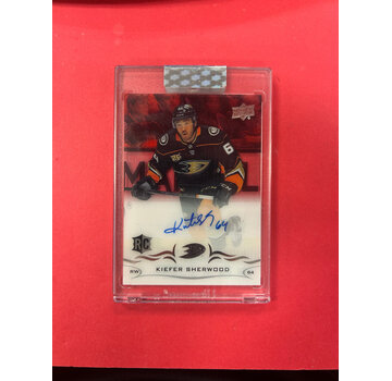 UPPER DECK 2018-19 UPPER DECK CLEAR CUT KIEFER SHERWOOD ROOKIES AUTOGRAPH