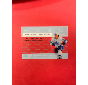 UPPER DECK 2023-24 UPPER DECK CREDENTIALS MATTHEW KNIES RETRO SEASON TICKET ACCESS
