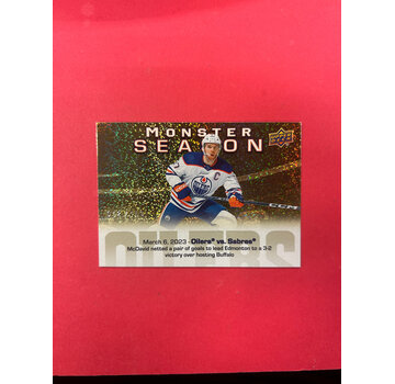 UPPER DECK 2023-24 UPPER DECK SERIES 1 CONNOR MCDAVID MONSTER SEASON GOLD /153