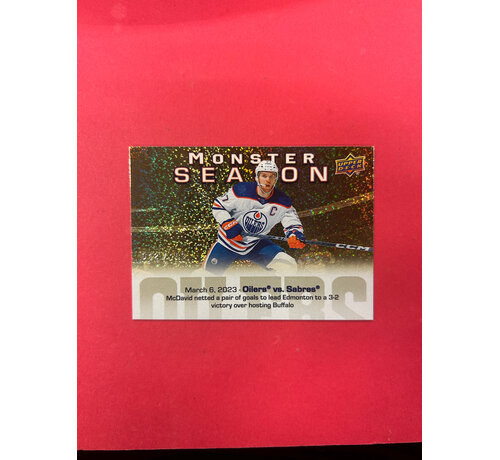 UPPER DECK 2023-24 UPPER DECK SERIES 1 CONNOR MCDAVID MONSTER SEASON GOLD /153